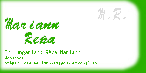 mariann repa business card