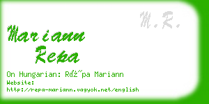 mariann repa business card